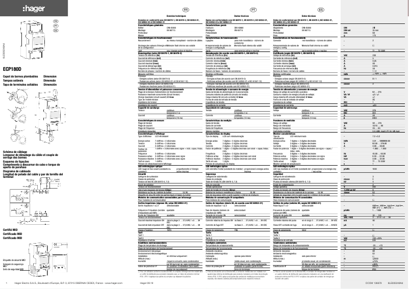 Image de la première page du manuel de l'appareil ECP180D