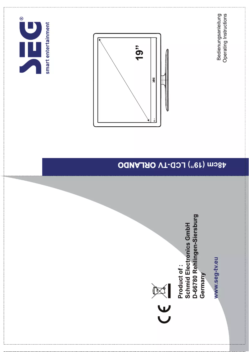 Page 1 de la notice Manuel utilisateur SEG Orlando