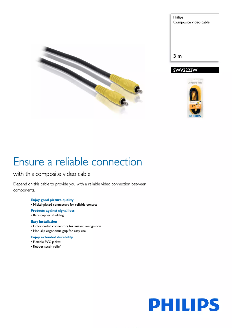 Image de la première page du manuel de l'appareil SWV2223W