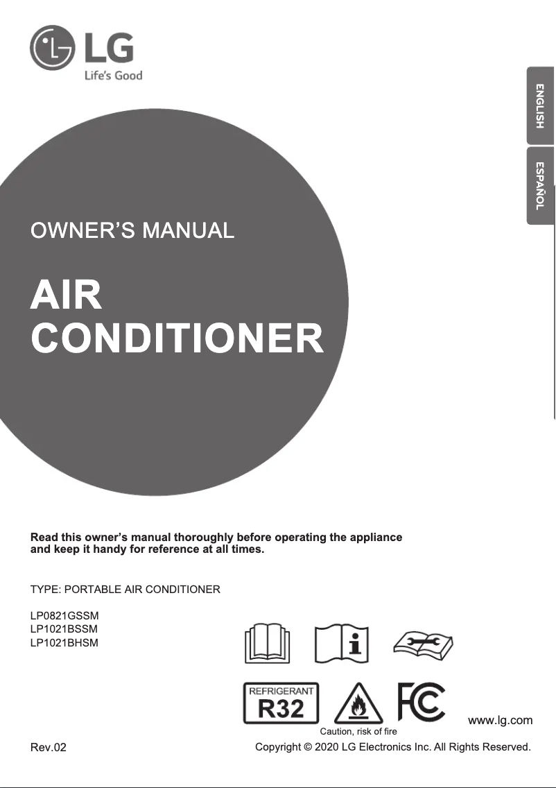 Page 1 of the manual User Manual LG LP1021BHSM