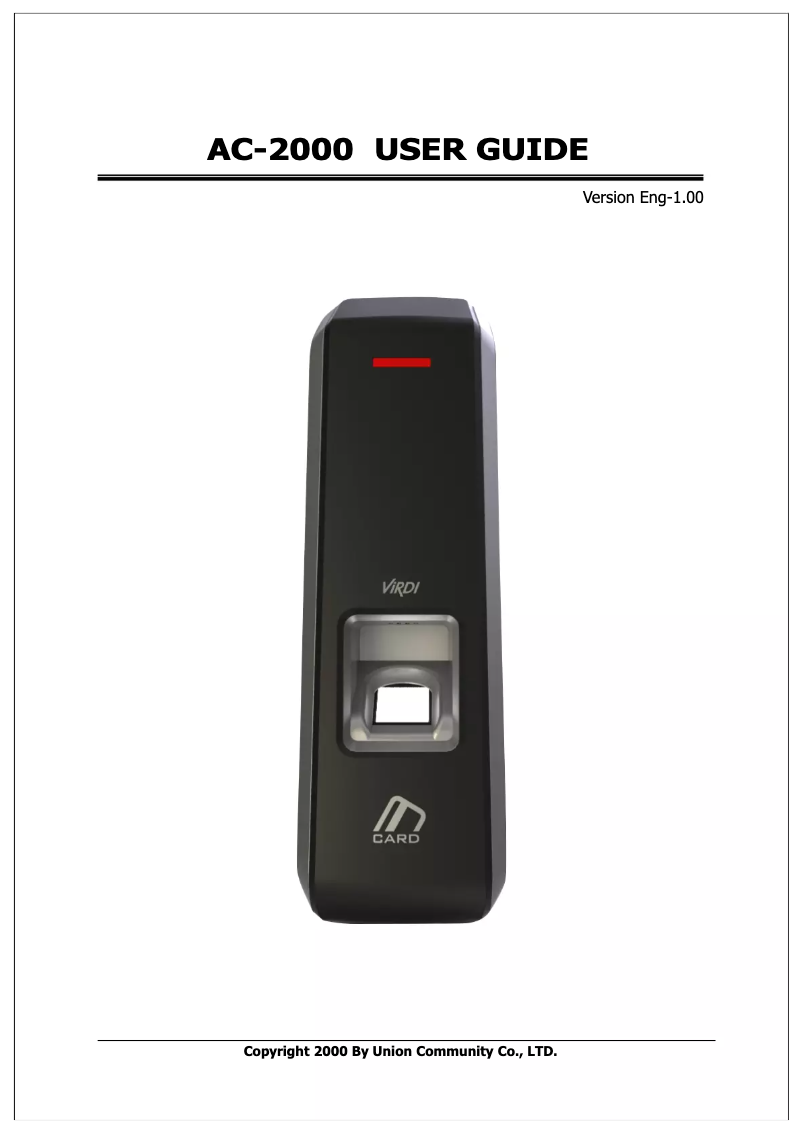 Page 1 de la notice Manuel utilisateur Genie AC2000SC