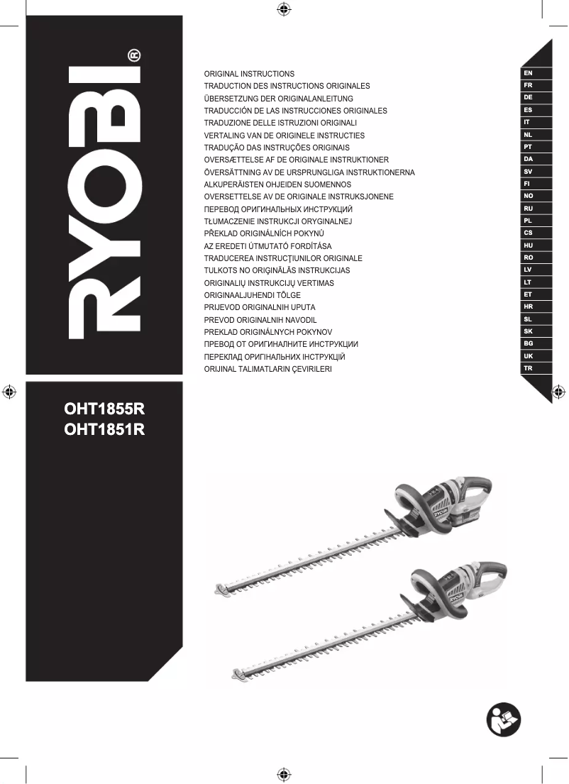 Page n°1 - Manuel utilisateur RYOBI One+ OHT1855R