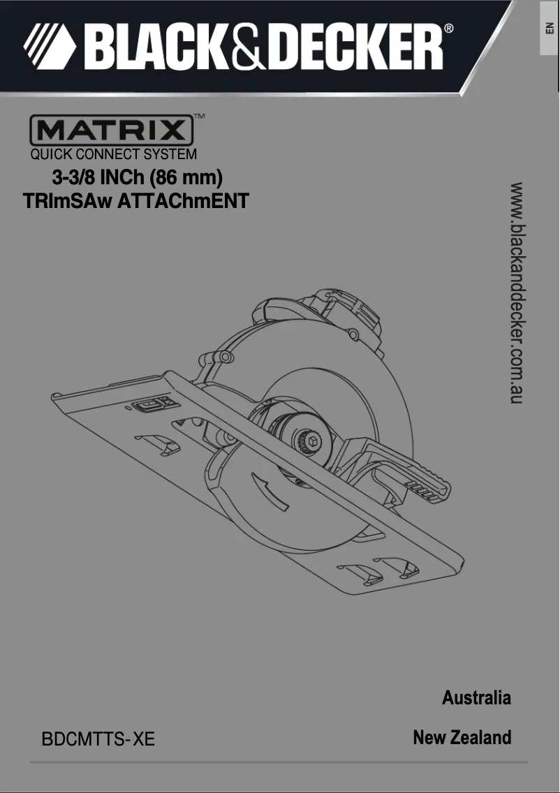 Page n°1 - Manuel utilisateur Black & Decker Matrix BDCMTTS-XE