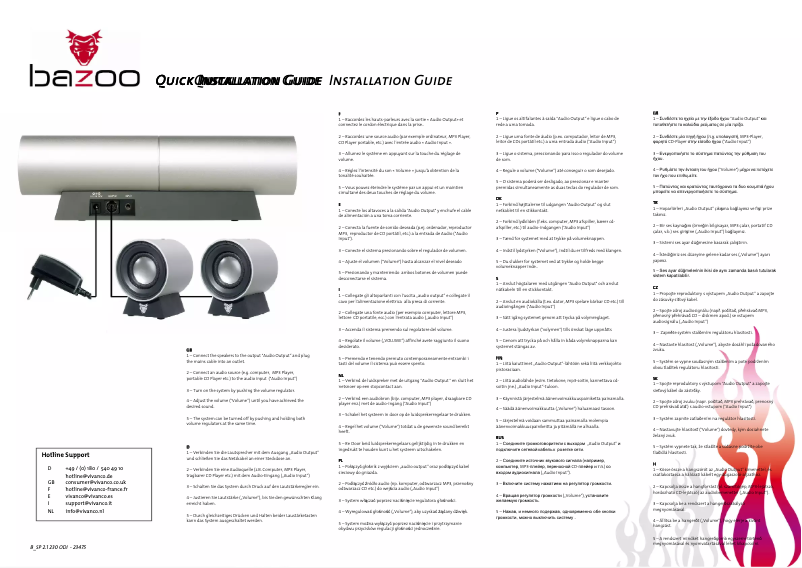 Page n°1 - Manuel utilisateur Bazoo 23475