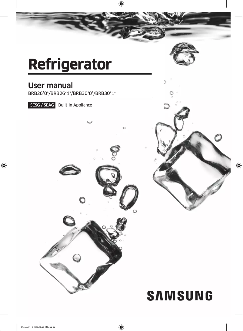 Page n°1 - Manuel utilisateur Samsung BRB260031WW