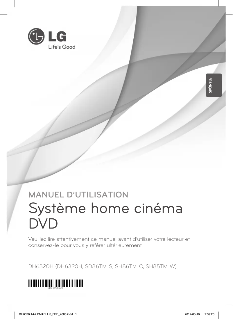 Image de la première page du manuel de l'appareil DH6320H