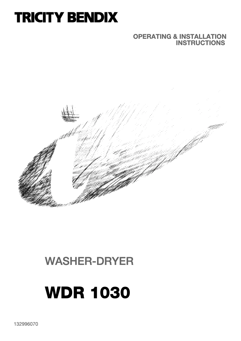 Page 1 de la notice Manuel utilisateur Tricity Bendix WDR1030