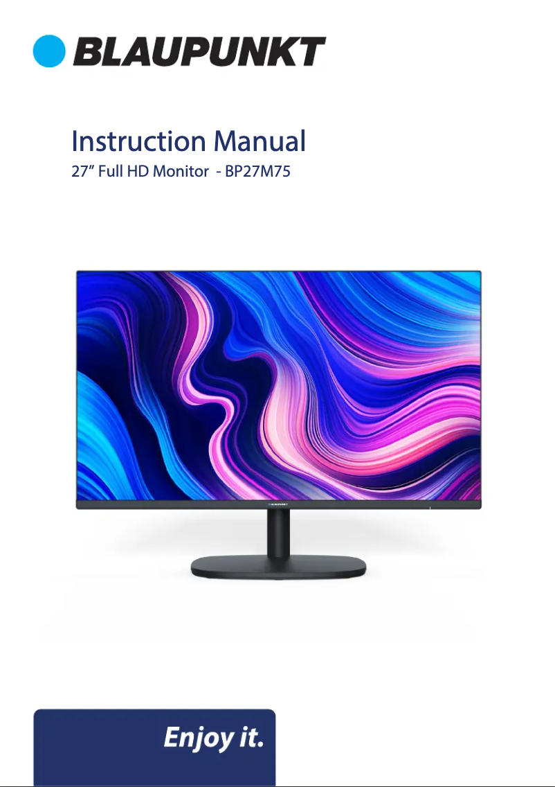 Page n°1 - Manuel utilisateur Blaupunkt BP27M75