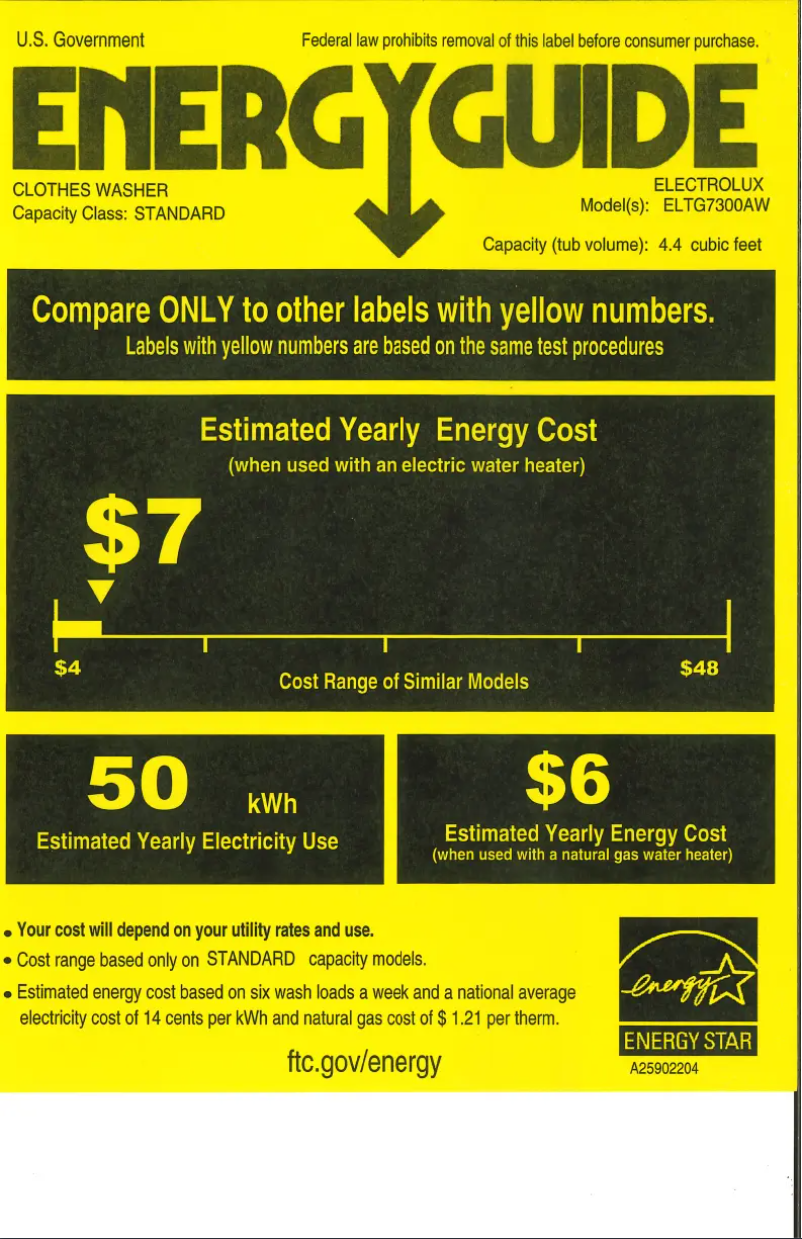 Image de la première page du manuel de l'appareil ELTE7300AW