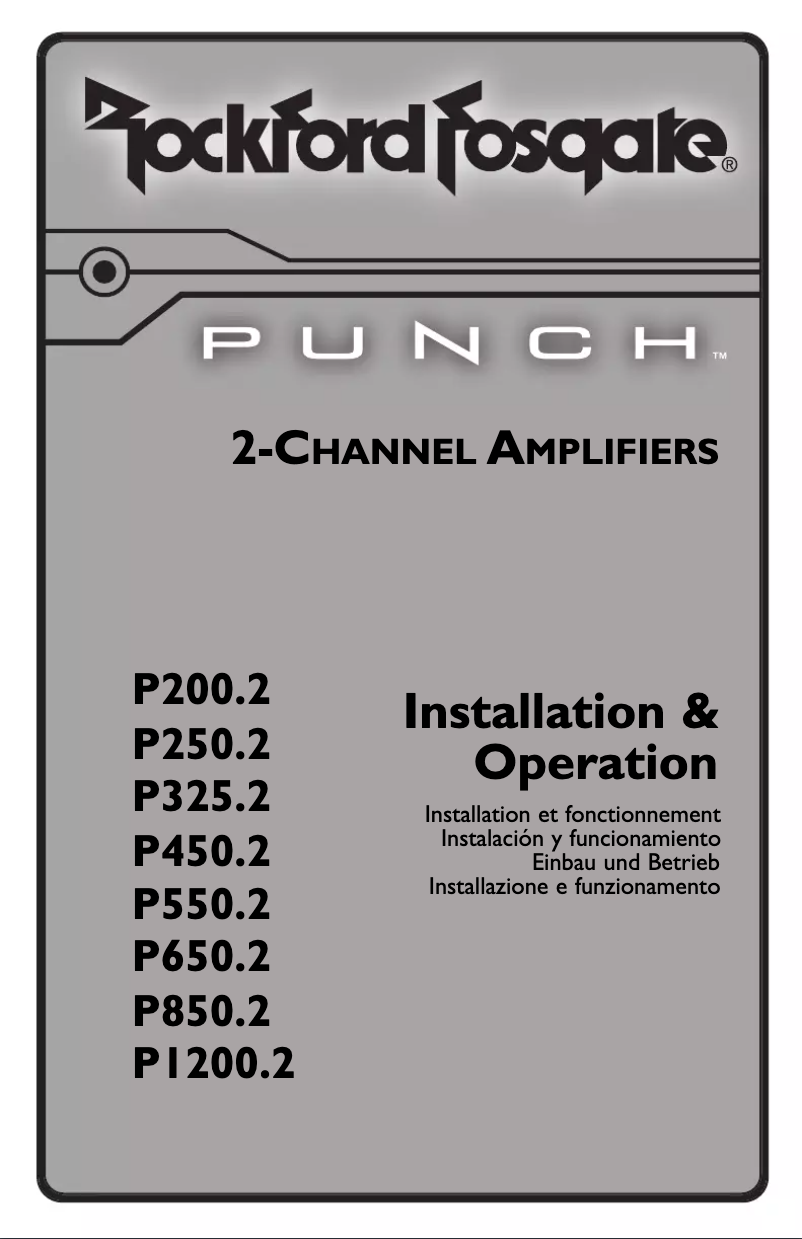 Image de la première page du manuel de l'appareil Punch P450.2