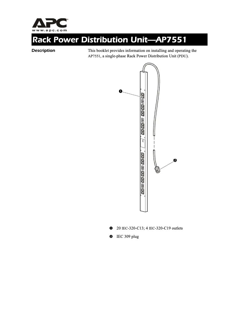 Image de la première page du manuel de l'appareil AP7551