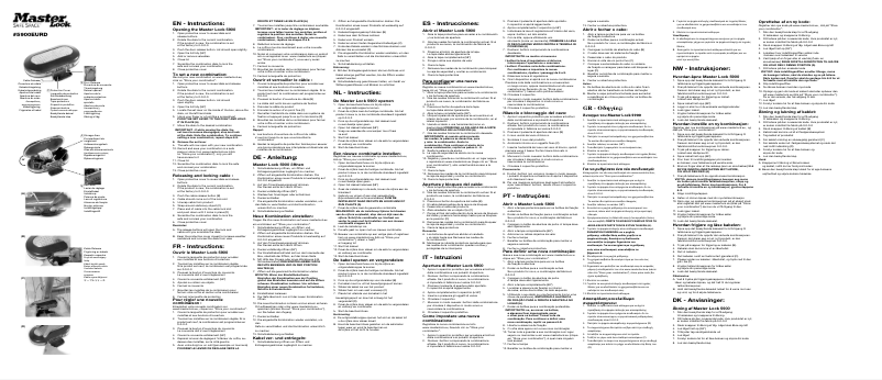 Página 1 del manual Manual de usuario Master Lock 5900EURD