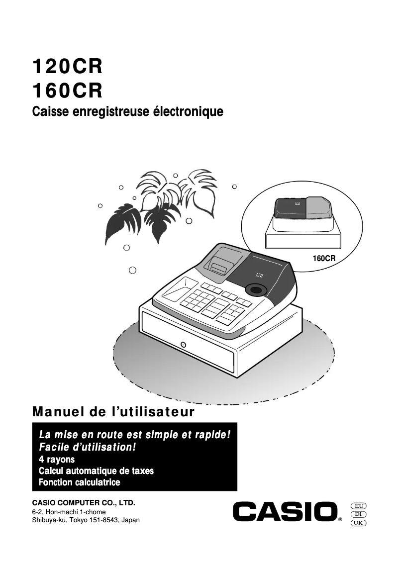 Image de la première page du manuel de l'appareil 160CR