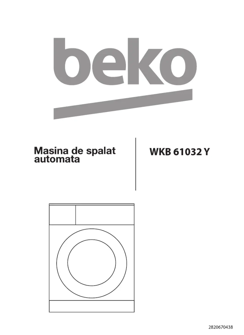 Image de la première page du manuel de l'appareil WKB 61032 Y