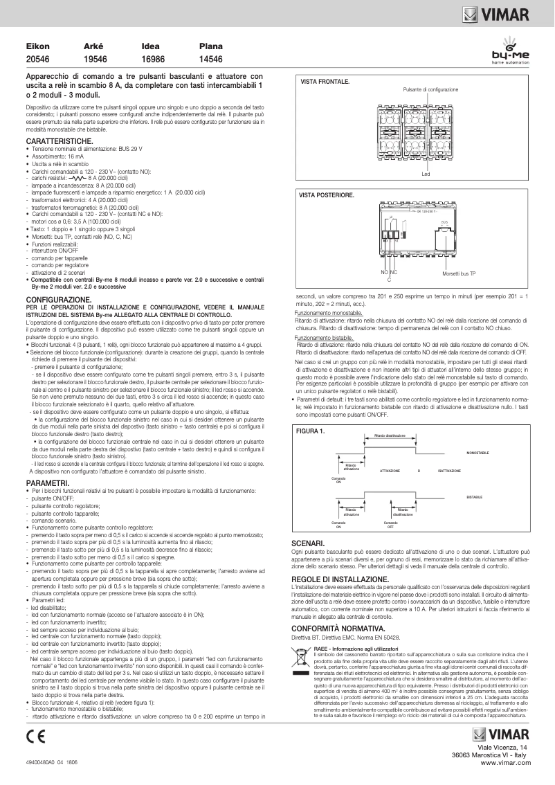 Page 1 de la notice Manuel utilisateur Vimar R19546