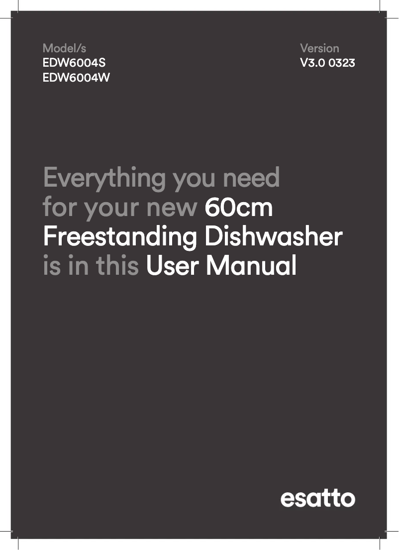 Page 1 de la notice Manuel utilisateur Esatto EDW6004W