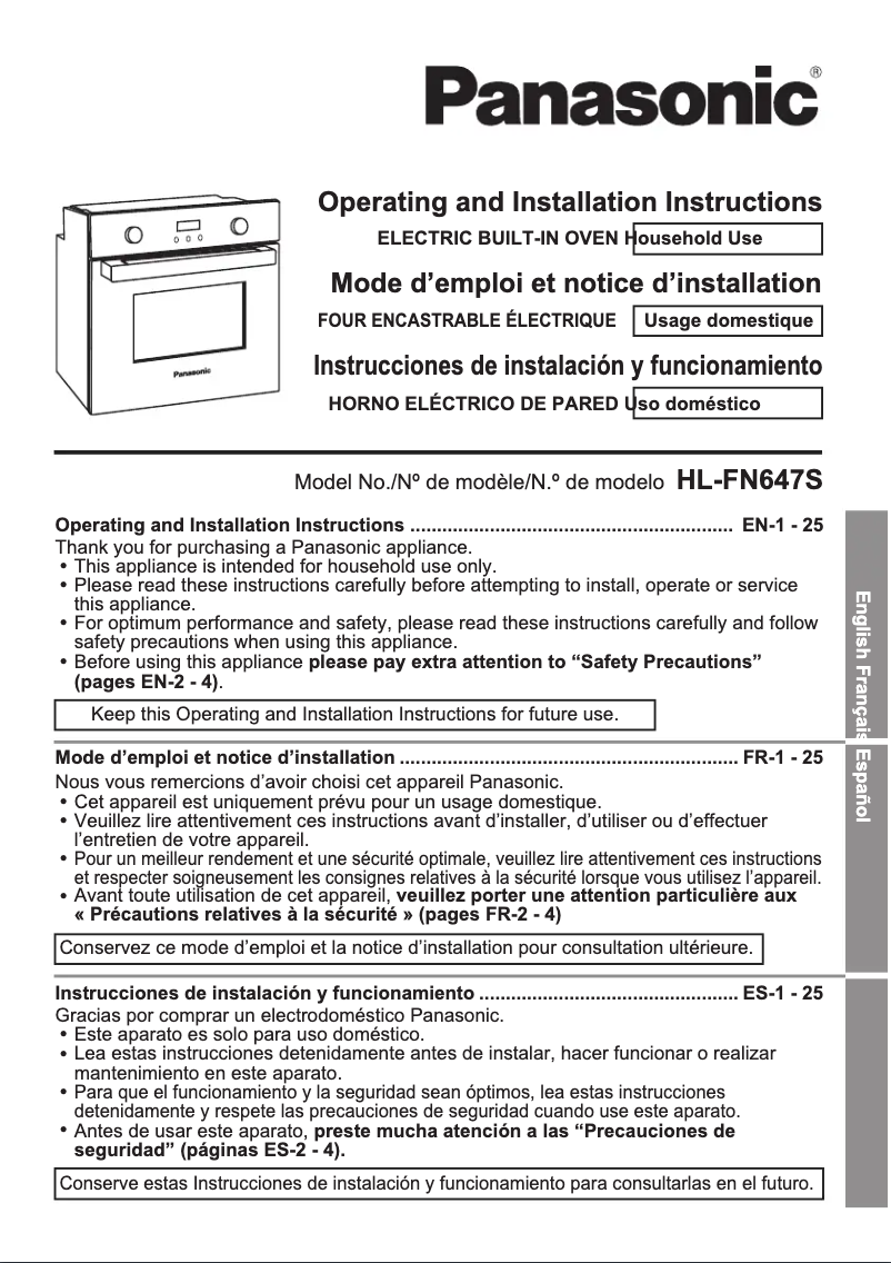 Image de la première page du manuel de l'appareil HL-FN647S