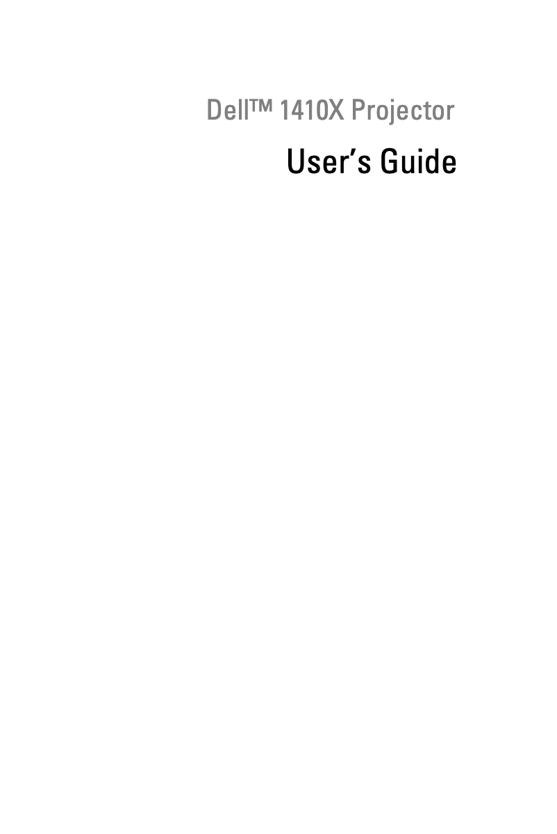 Page 1 de la notice Manuel utilisateur Dell 1410X