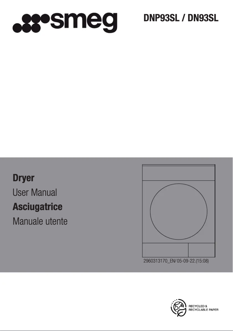 Page n°1 - Fiche technique Smeg DNP93SL