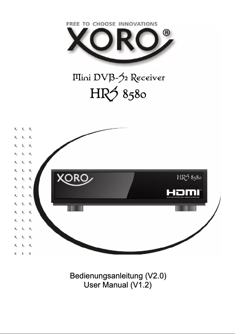 Page n°1 - Manuel utilisateur Xoro HRS 8580