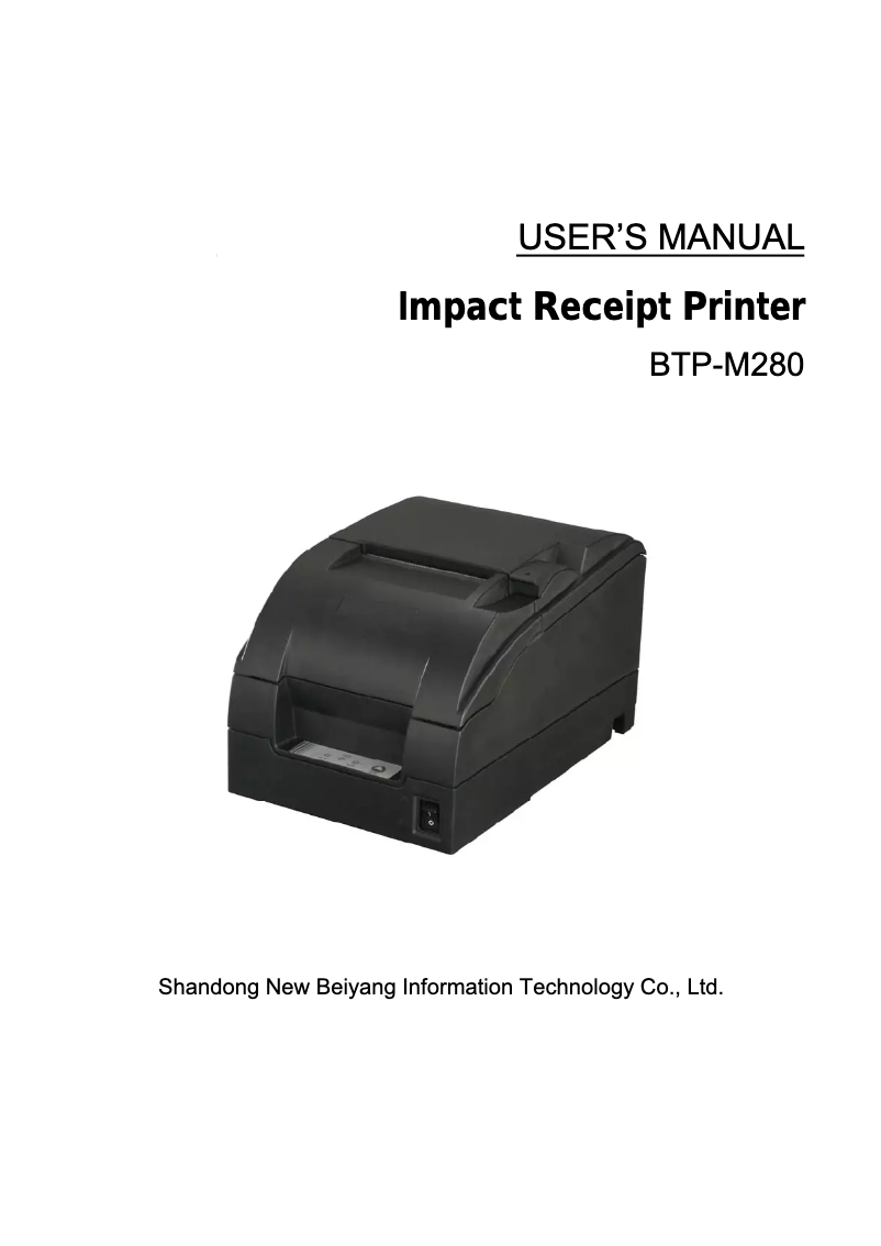 Image de la première page du manuel de l'appareil BTP-M280B