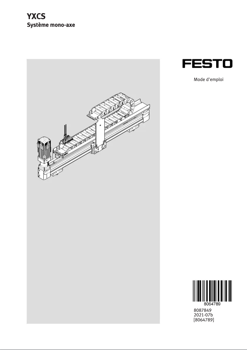 Page 1 de la notice Manuel utilisateur Festo YXCS