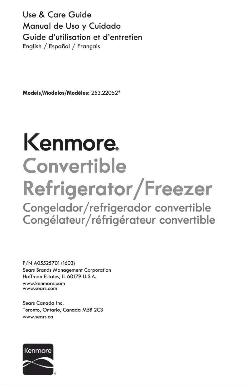 Page n°1 - Manuel utilisateur Kenmore 253.22052