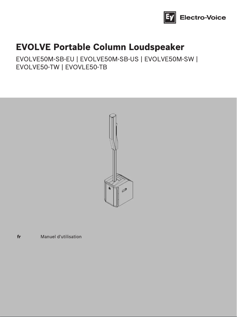 Page 1 de la notice Manuel utilisateur Electro-Voice Evolve 50M