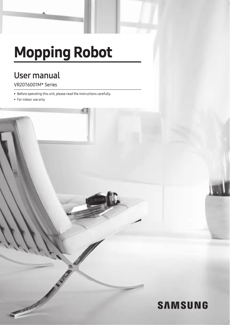 Page n°1 - Manuel utilisateur Samsung Jetbot Mop VR20T6001MW