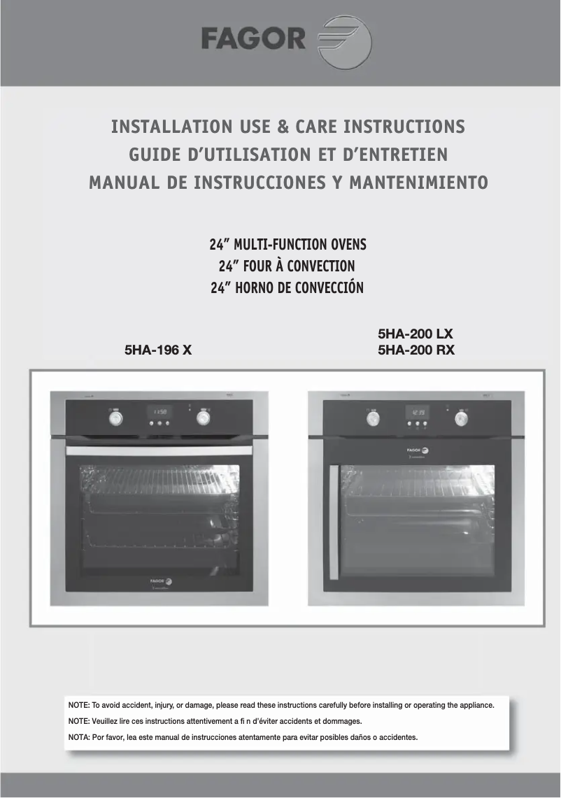 Image de la première page du manuel de l'appareil 5HA-200LX
