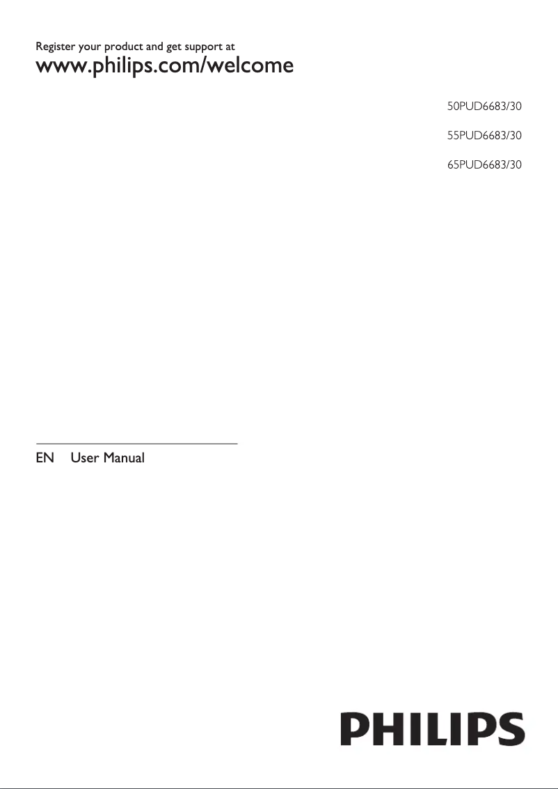 Page 1 de la notice Manuel utilisateur Philips 6600 series 55PUD6683