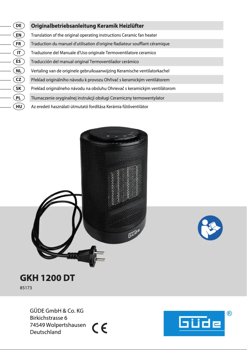 Image de la première page du manuel de l'appareil GKH 1200 DT