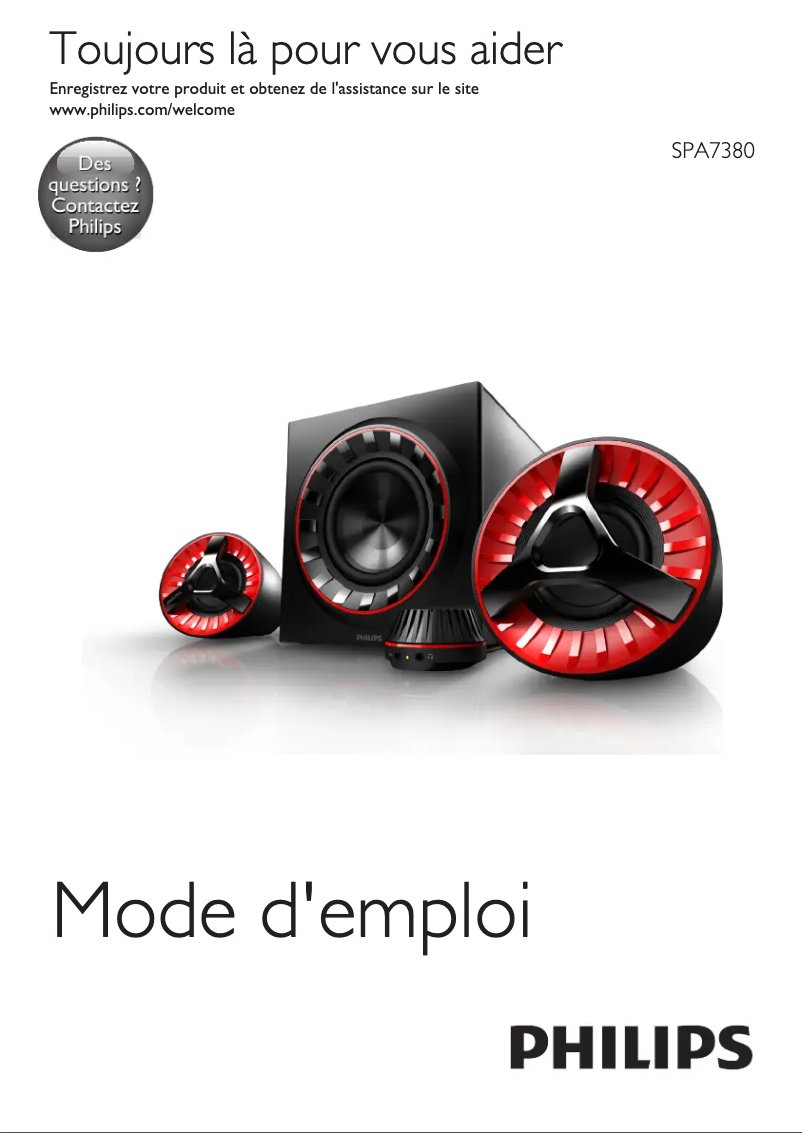 Page n°1 - Manuel utilisateur Philips SPA7380