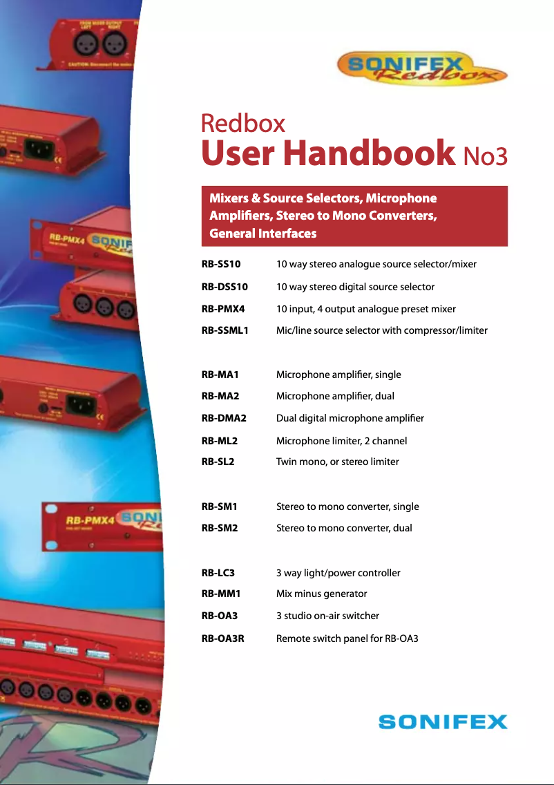 Page 1 de la notice Manuel utilisateur Sonifex Redbox RB-SM2