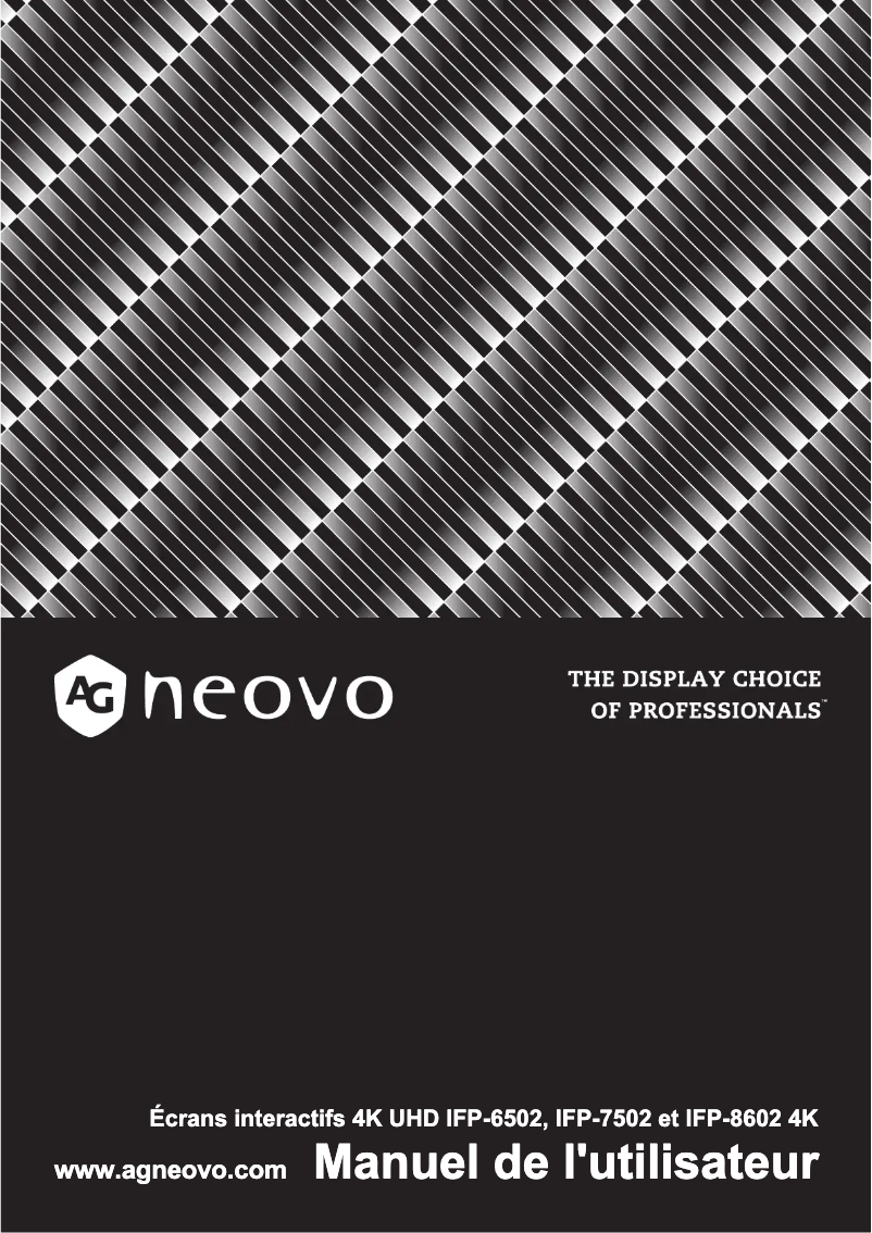 Page 1 de la notice Manuel utilisateur AG Neovo IFP-6502