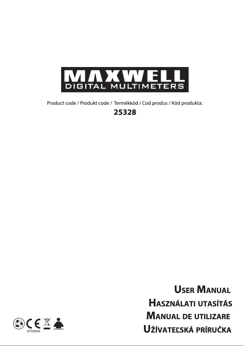 Image de la première page du manuel de l'appareil MX-25328