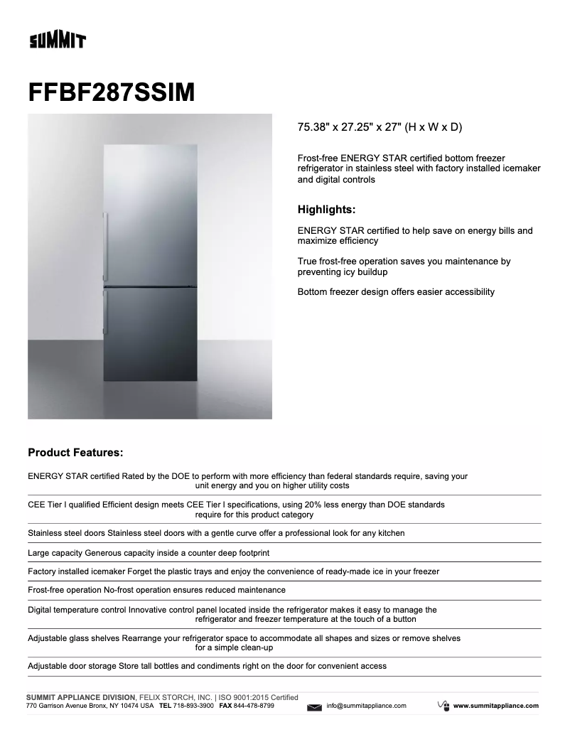 Image de la première page du manuel de l'appareil FFBF287