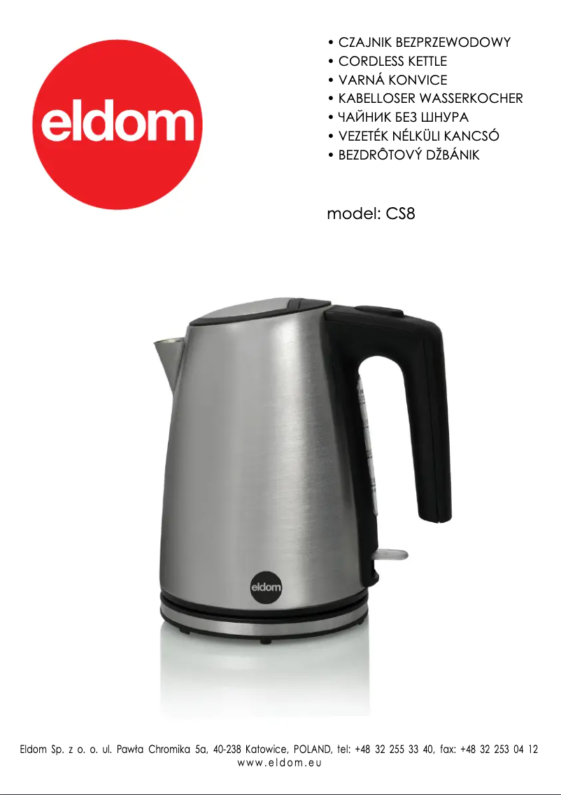 Page 1 de la notice Manuel utilisateur Eldom CS8