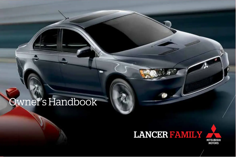 Image de la première page du manuel de l'appareil Lancer Ralliart (2012)