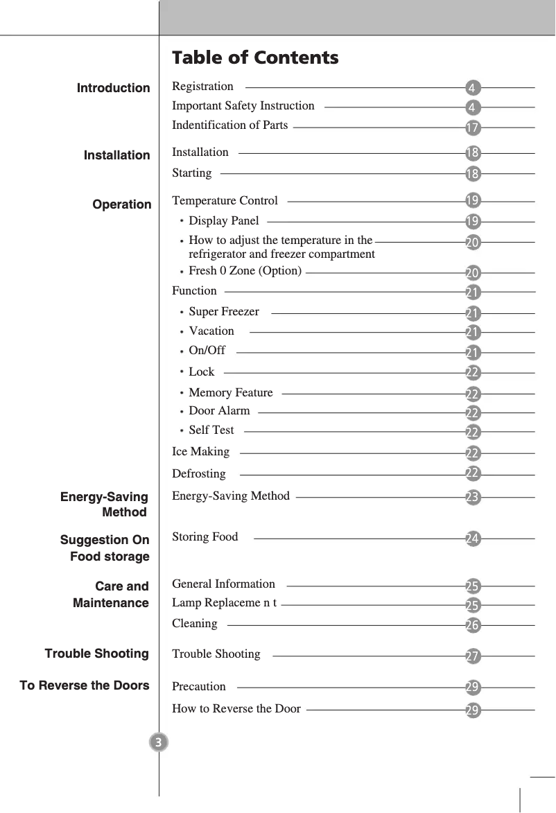 Page 1 de la notice Manuel utilisateur LG GC-B419NGMY