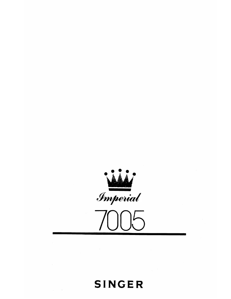 Image de la première page du manuel de l'appareil Imperial 7005