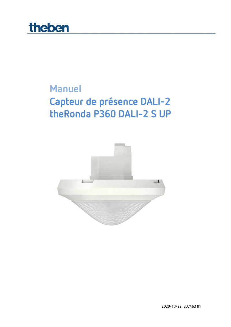 Page n°1 - Manuel utilisateur Theben theRonda P360 DALI-2 S UP