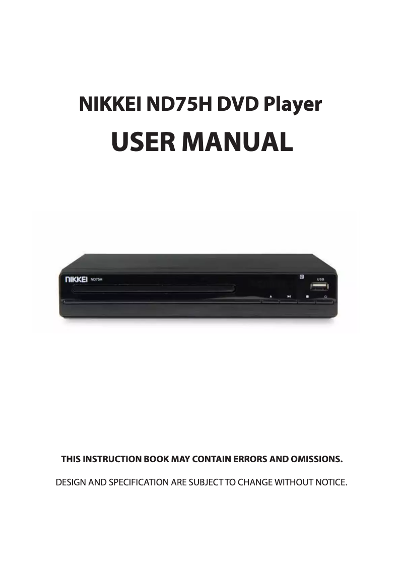 Page 1 de la notice Manuel utilisateur Nikkei ND75H