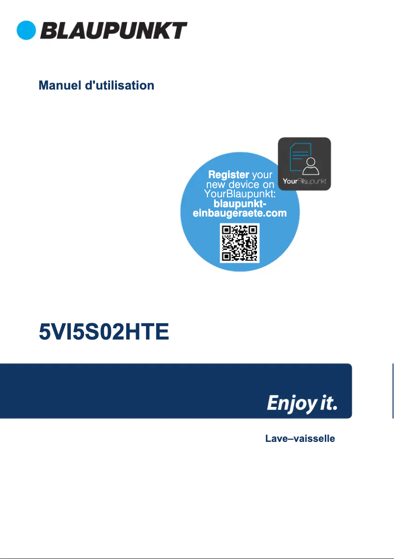 Page n°1 - Manuel utilisateur Blaupunkt 5VI5S02HTE