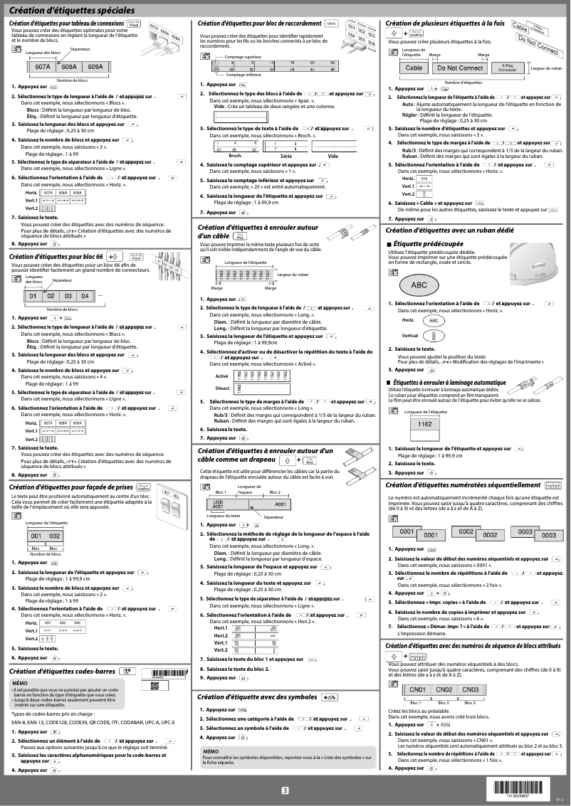 Page 1 de la notice Manuel utilisateur Epson LW-Z900FK