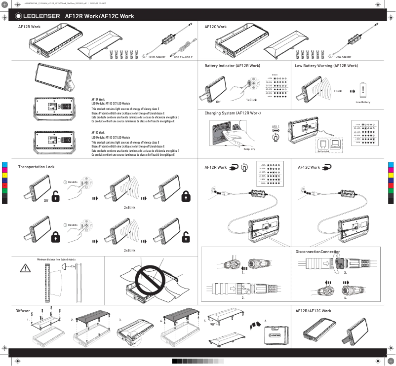 Page 1 de la notice Manuel utilisateur Ledlenser AF12C