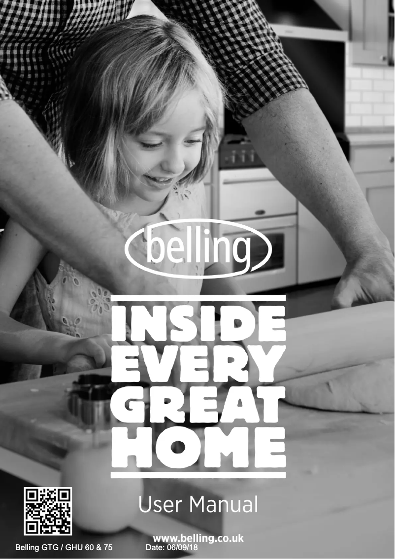 Page n°1 - Manuel utilisateur Belling GHU75GC