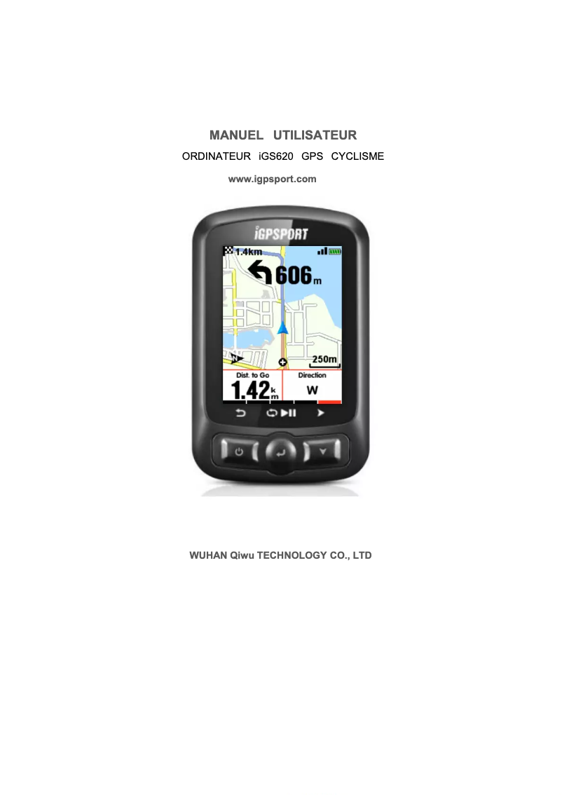 Page 1 de la notice Manuel utilisateur iGPSport iGS620