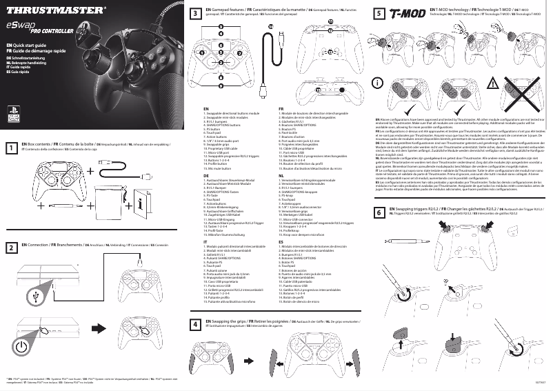 Page 1 de la notice Manuel utilisateur Thrustmaster eSwap Pro