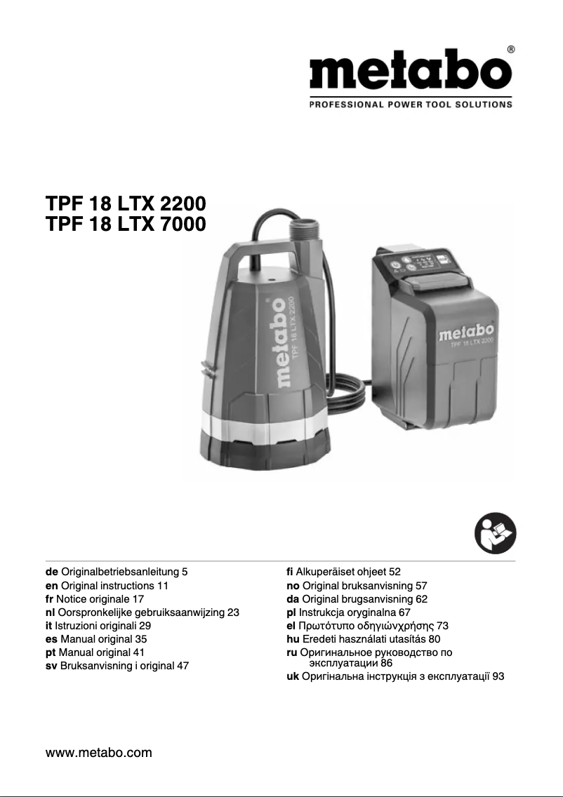 Image de la première page du manuel de l'appareil TPF 18 LTX 2200